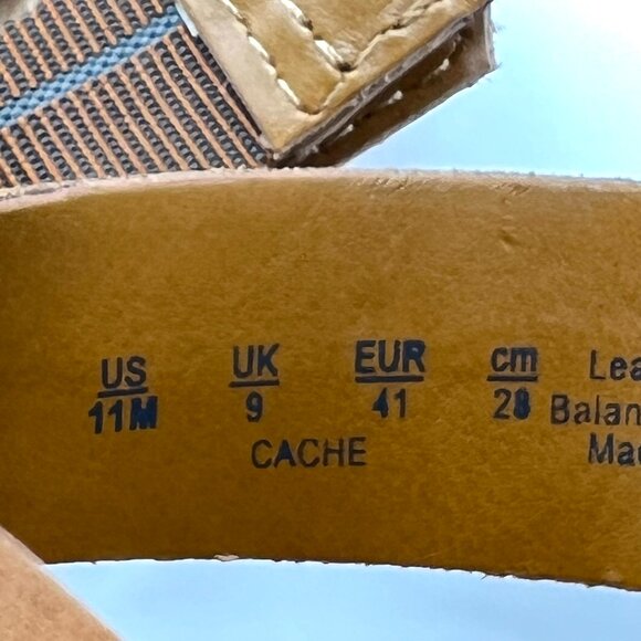 Franco Sarto Womens Size 11 Brown Leather Block Heels Sandals Shoes - Picture 13 of 14